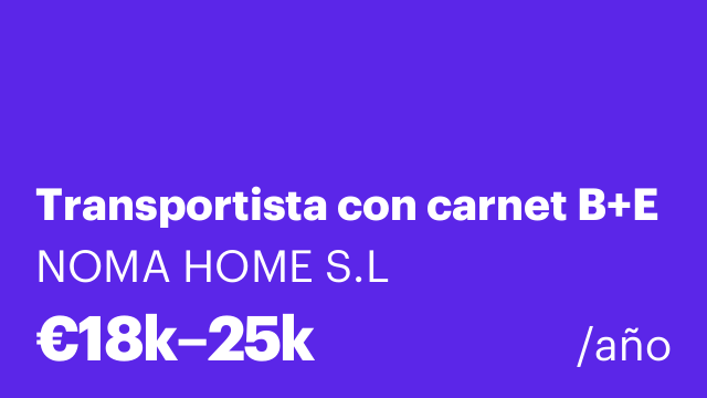 Transportista con carnet B+E