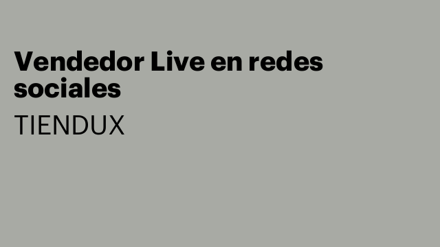 Vendedor Live en redes sociales