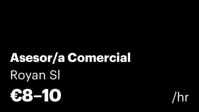Asesor/a Comercial