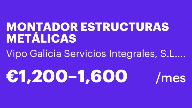 MONTADOR ESTRUCTURAS METÁLICAS