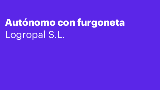 Autónomo con furgoneta