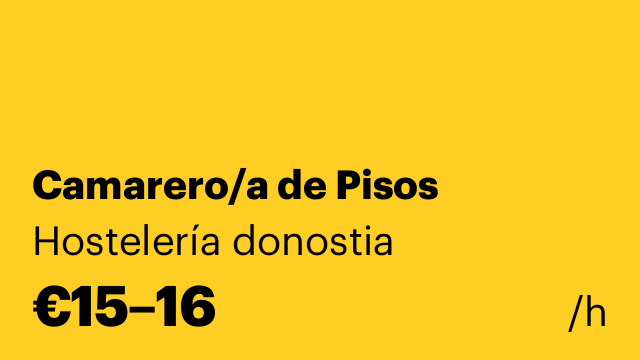 Camarero/a de Pisos