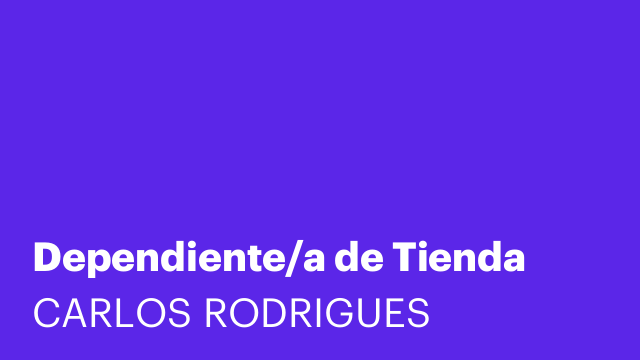 Dependiente/a de Tienda