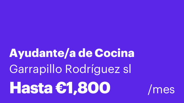 Ayudante/a de Cocina