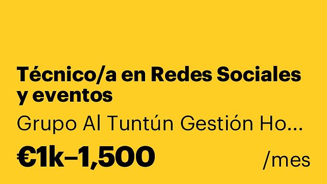 Técnico/a en Redes Sociales y eventos