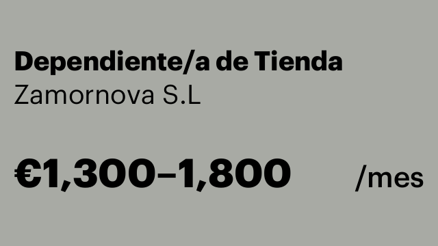Dependiente/a de Tienda