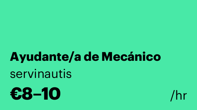Ayudante/a de Mecánico