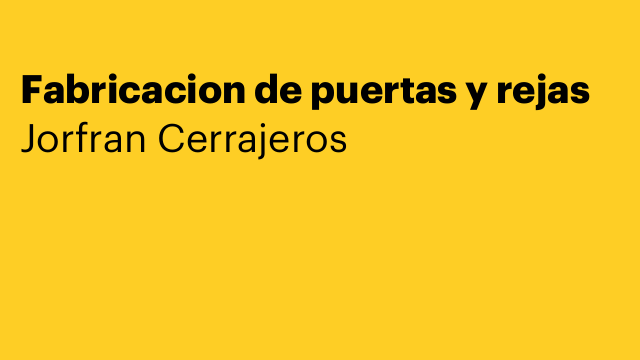 Fabricacion de puertas y rejas
