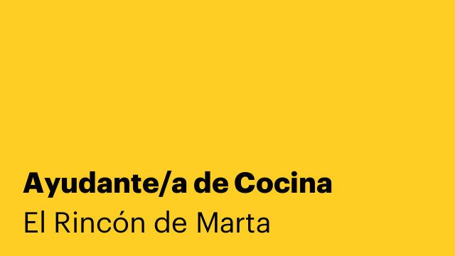 Ayudante/a de Cocina