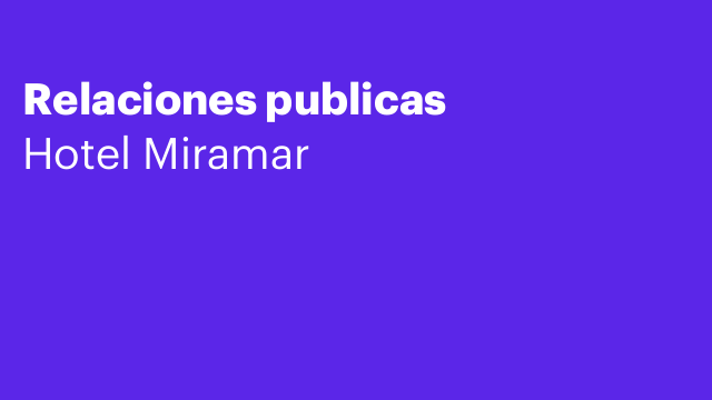 Relaciones publicas