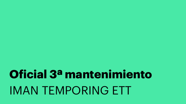 Oficial 3ª mantenimiento