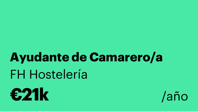 Ayudante de Camarero/a