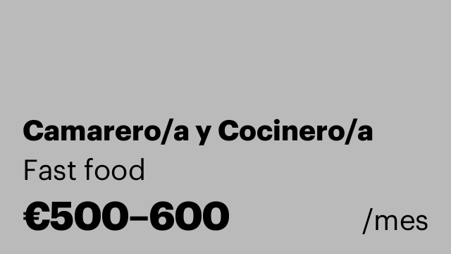 Camarero/a y Cocinero/a
