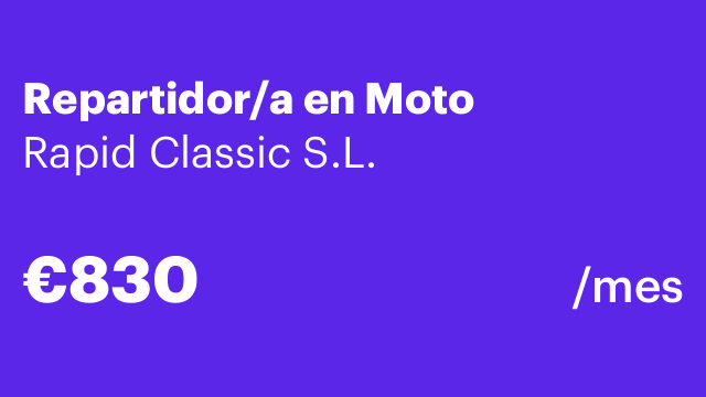 Repartidor/a en Moto