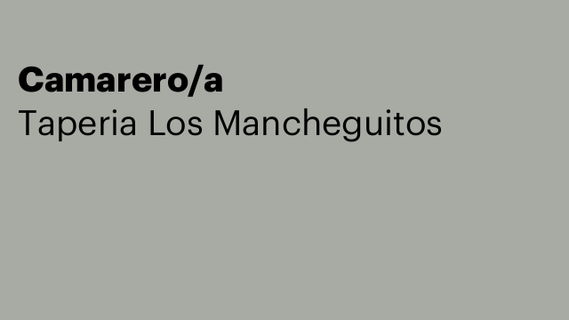 Camarero/a