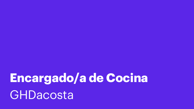 Encargado/a de Cocina