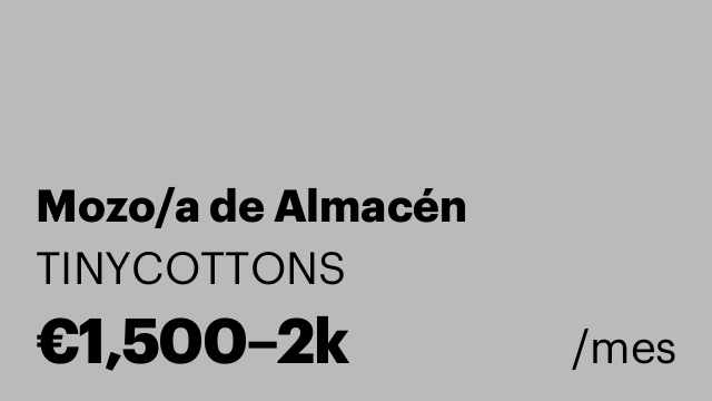 Mozo/a de Almacén