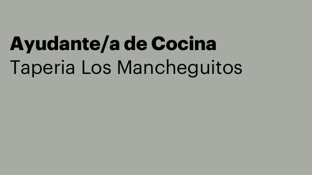 Ayudante/a de Cocina