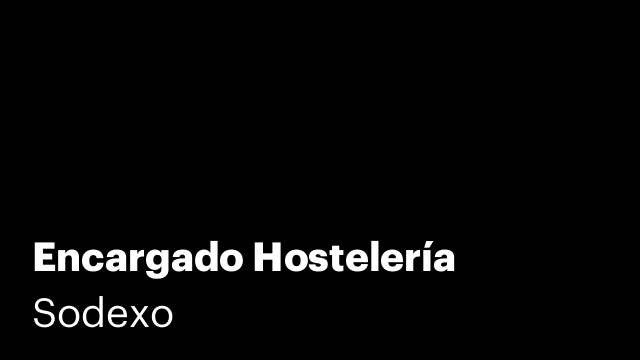 Encargado Hostelería