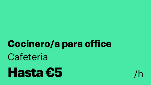 Cocinero/a para office