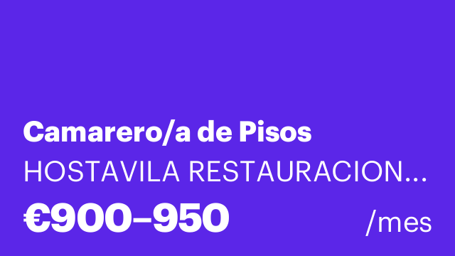 Camarero/a de Pisos