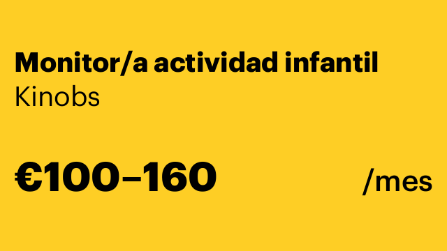 Monitor/a actividad infantil