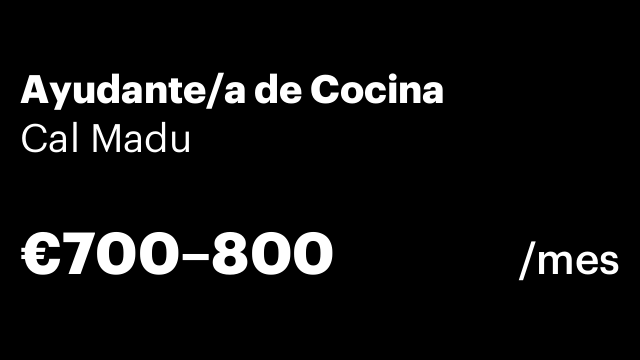 Ayudante/a de Cocina
