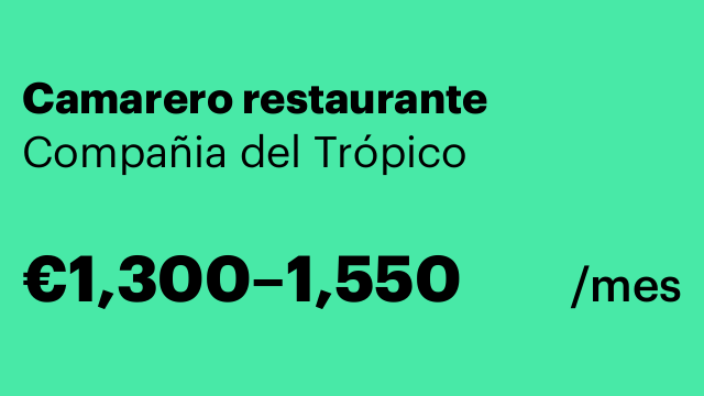 Camarero restaurante