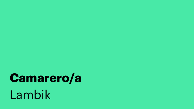 Camarero/a