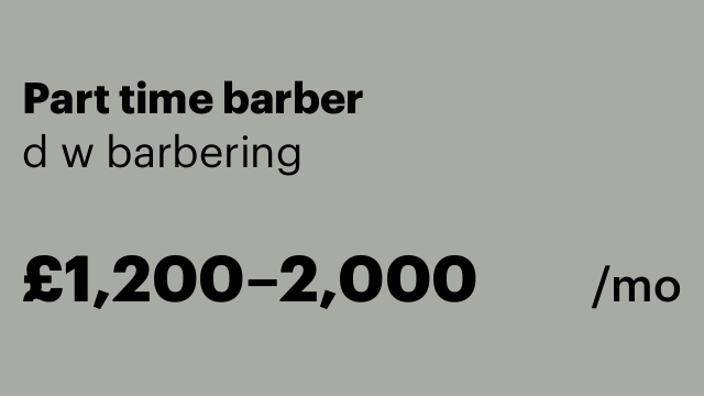 Part time barber