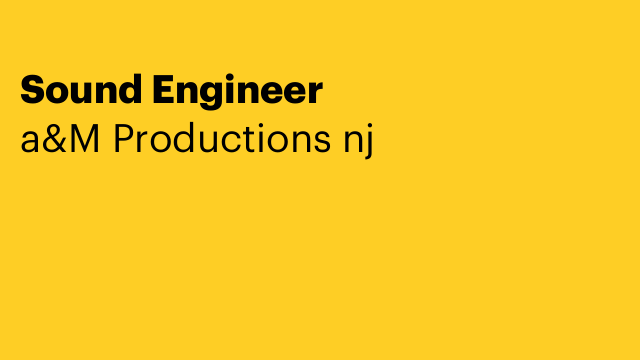 Sound Engineer
