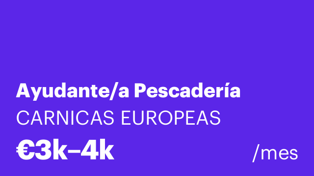 Ayudante/a Pescadería
