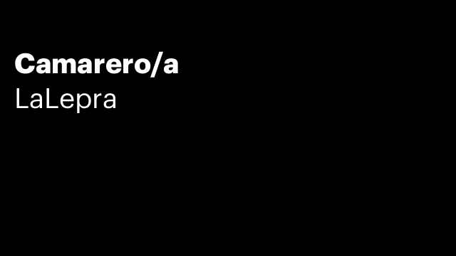 Camarero/a