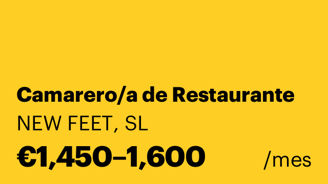 Camarero/a de Restaurante