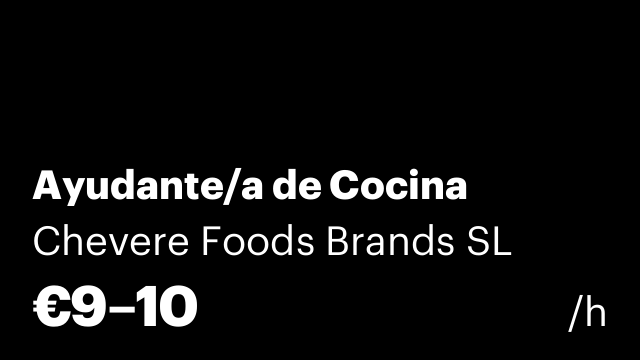 Ayudante/a de Cocina