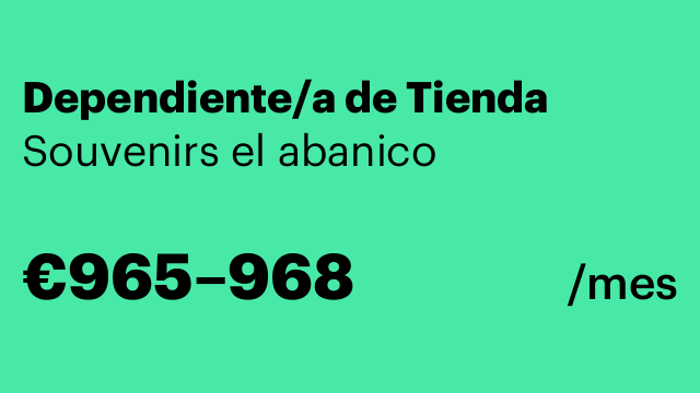 Dependiente/a de Tienda