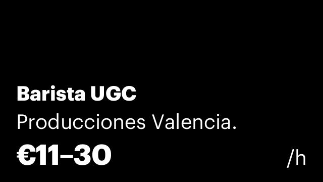 Barista UGC