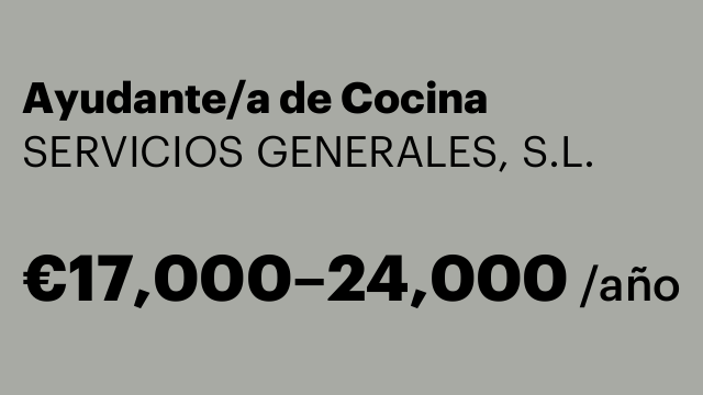 Ayudante/a de Cocina