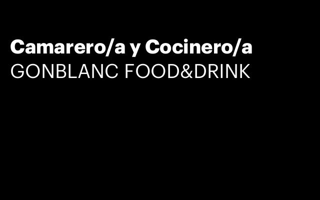 Camarero/a y Cocinero/a