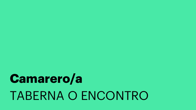 Camarero/a