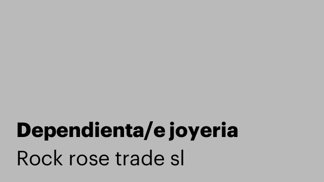 Dependienta/e joyeria