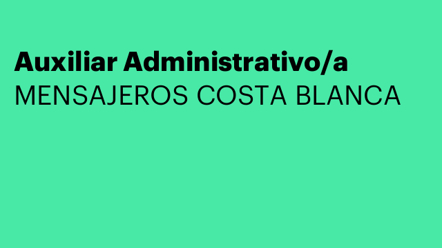 Auxiliar Administrativo/a