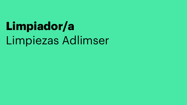 Limpiador/a