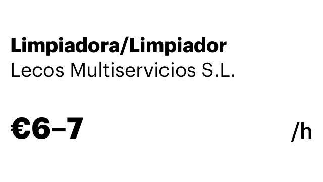 Limpiadora/Limpiador