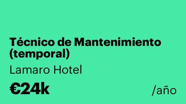 Técnico de Mantenimiento (temporal)