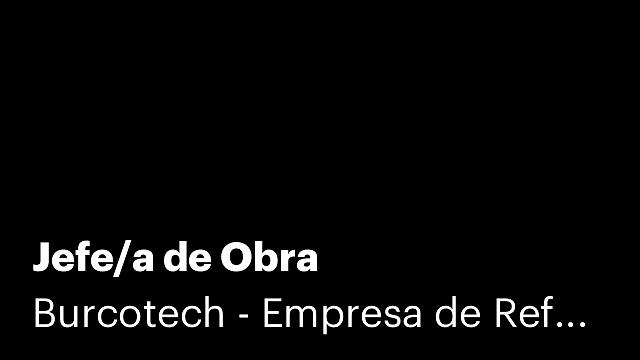 Jefe/a de Obra