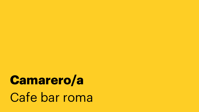 Camarero/a