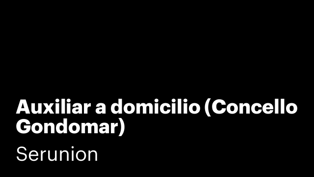 Auxiliar a domicilio (Concello Gondomar)