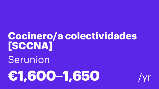 Cocinero/a colectividades [SCCNA]