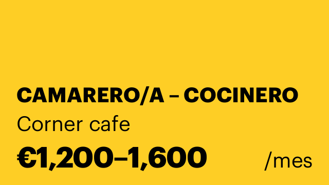 CAMARERO/A – COCINERO